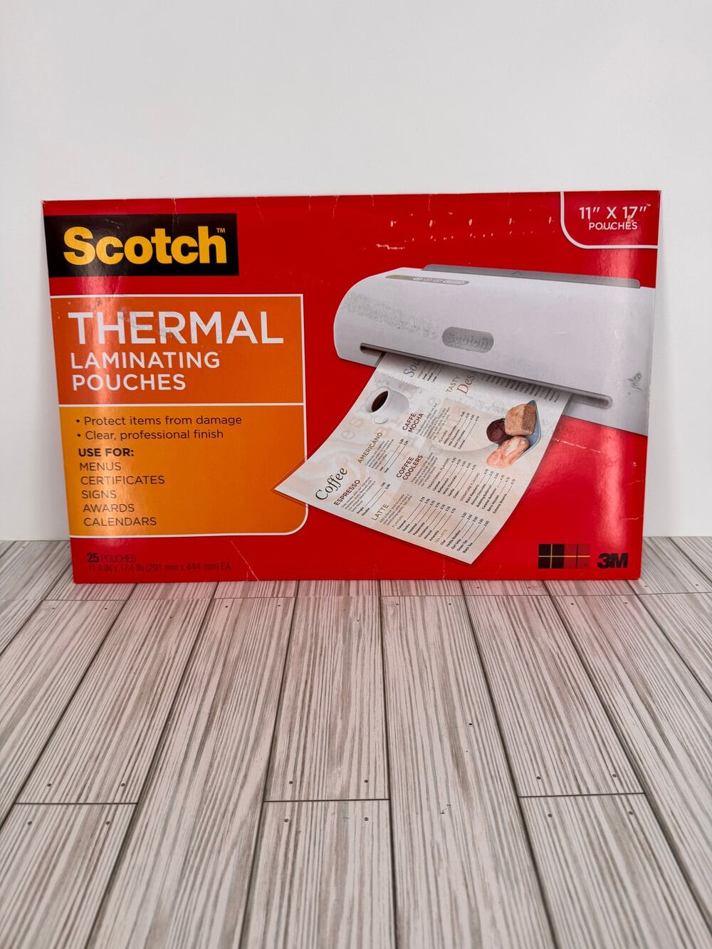 Scotch 11" x 17" thermal laminating pouches sheets pack of 25 NEW